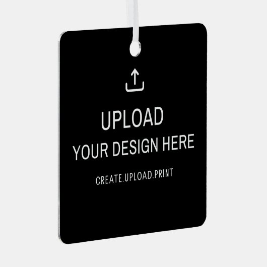 Benutzerdefiniertes Artwork, Foto oder Design Ornament Aus Metall (Vorderseite Rechts)