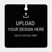 Benutzerdefiniertes Artwork, Foto oder Design Ornament Aus Metall (Rückseite)