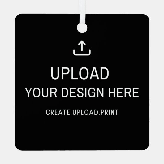 Benutzerdefiniertes Artwork, Foto oder Design Ornament Aus Metall (Rückseite)