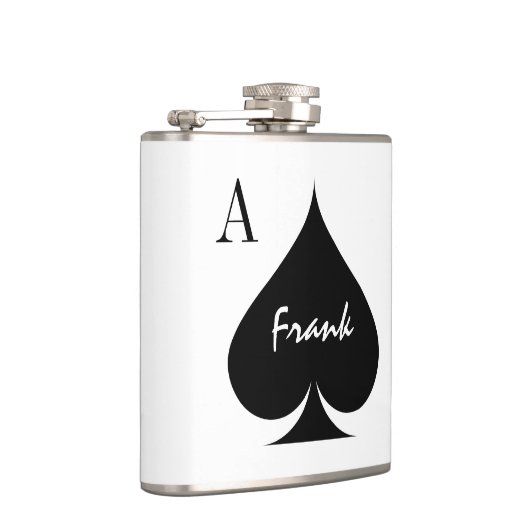 Benutzerdefiniertes As bei Pik-Anzug-Getränkeblasc Flachmann (Rechts)