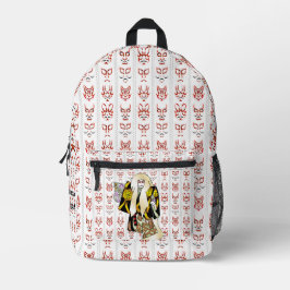 Benutzerdefiniertes ästhetisches japanisches Vinta Bedruckter Rucksack