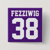 Benutzerdefiniertes Athlete Player-Nummer und Name Button (Vorderseite)