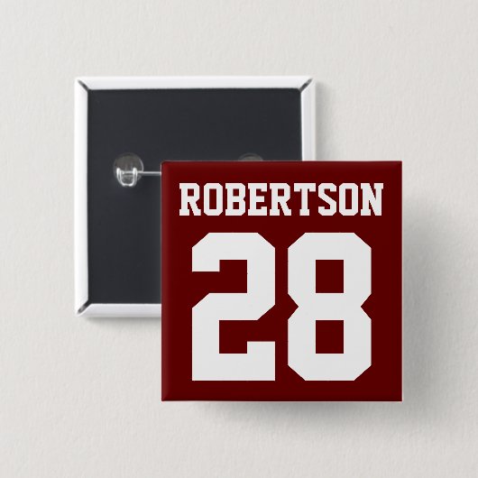 Benutzerdefiniertes Athlete Player-Nummer und Name Button (Vorne & Hinten)