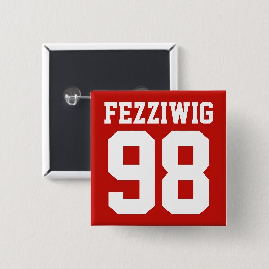 Benutzerdefiniertes Athlete Player-Nummer und Name Button (Vorne & Hinten)