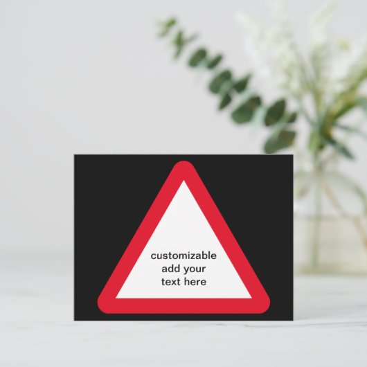 Benutzerdefiniertes Aufmerksamkeitszeichen Postkarte (Stehend Vorderseite)