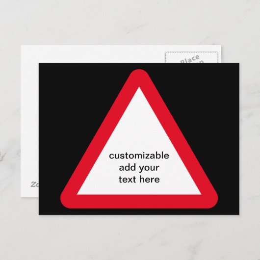 Benutzerdefiniertes Aufmerksamkeitszeichen Postkarte (Vorne/Hinten)