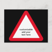 Benutzerdefiniertes Aufmerksamkeitszeichen Postkarte (Vorderseite)