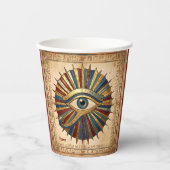 Benutzerdefiniertes Auge des Horus mit Hieroglyphe Pappbecher (Vorderseite)