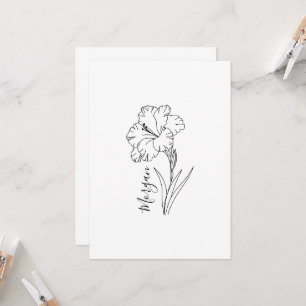 Benutzerdefiniertes August Gladiolus Geburtstags-B Einladung