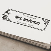 Benutzerdefiniertes "aus der Bibliothek"-Buchzeich Permastempel