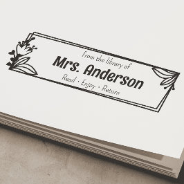 Benutzerdefiniertes "aus der Bibliothek"-Buchzeich Permastempel