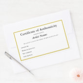 Benutzerdefiniertes Authentifizierungszertifikat Rechteckiger Aufkleber (Umschlag)