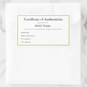 Benutzerdefiniertes Authentifizierungszertifikat Rechteckiger Aufkleber (Tasche)