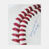 Benutzerdefiniertes autografisches Nah-up-Baseball Fleecedecke (Vorderseite)