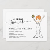 Benutzerdefiniertes Avatar-Brautparty| Curry Hair Einladung (Vorne/Hinten)