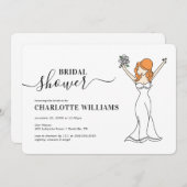 Benutzerdefiniertes Avatar-Brautparty| Langhaar Einladung (Vorne/Hinten)