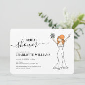 Benutzerdefiniertes Avatar-Brautparty| Langhaar Einladung (Stehend Vorderseite)