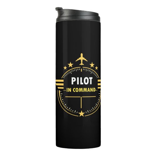 Benutzerdefiniertes Aviation-Pilotentasse-Design – Thermosbecher (Nach rechts gedreht)