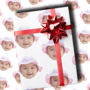 Benutzerdefiniertes Baby-Foto, Baby-Foto-Gesicht Geschenkpapier