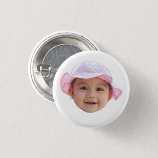 Benutzerdefiniertes Baby-Foto-Gesicht Button (Vorne & Hinten)