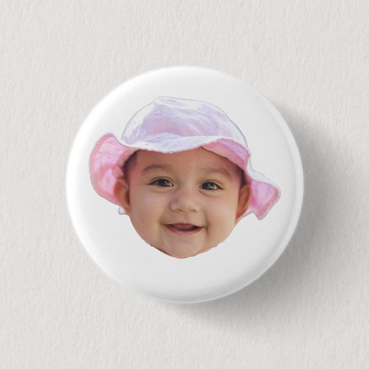 Benutzerdefiniertes Baby-Foto-Gesicht Button (Vorderseite)