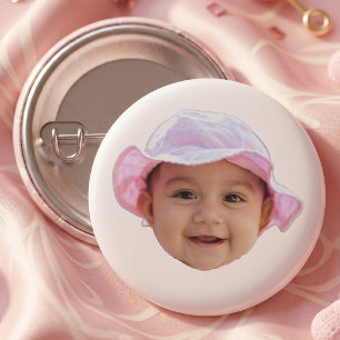 Benutzerdefiniertes Baby-Foto-Gesicht Button