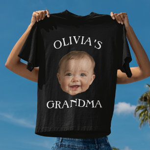 Benutzerdefiniertes Baby-Foto Oma Personalisiert T-Shirt