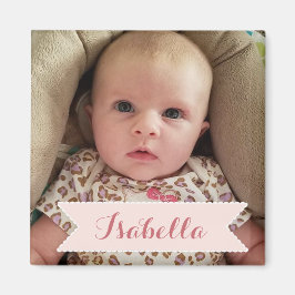 Benutzerdefiniertes Baby-Foto und Name Picture-Mag Magnet