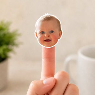Benutzerdefiniertes Baby-Gesicht Foto Personalis Aufkleber