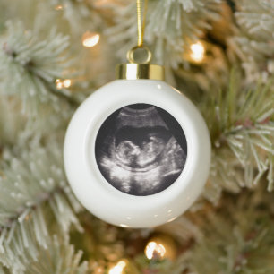 Benutzerdefiniertes Baby-Ultraschall-Schwangerscha Keramik Kugel-Ornament