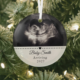 Benutzerdefiniertes Baby-Ultraschall-Schwangerscha Ornament Aus Glas