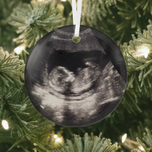 Benutzerdefiniertes Baby-Ultraschall-Schwangerscha Ornament Aus Glas