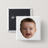 Benutzerdefiniertes Babygesicht, Lustiges benutzer Button (Vorne & Hinten)