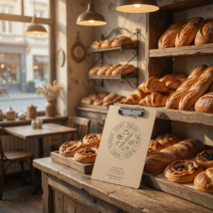 Benutzerdefiniertes Bäckerei-Logo-Clip-Board Klemmbrett