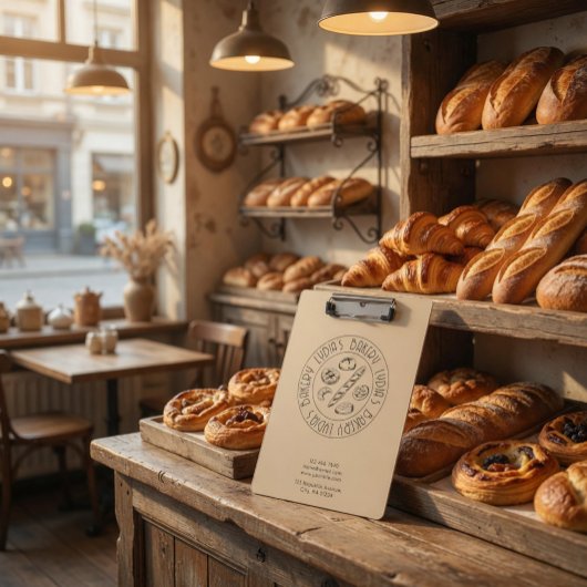 Benutzerdefiniertes Bäckerei-Logo-Clip-Board Klemmbrett