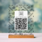 Benutzerdefiniertes Bäckerei-Muster QR-Code-Tischs Acrylschild (Neutral)