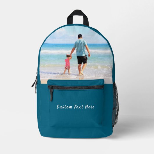 Benutzerdefiniertes Backpack für Ihr Foto mit Text Bedruckter Rucksack (Vorderseite)