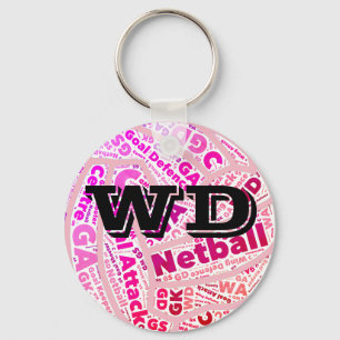 Benutzerdefiniertes Ball-Design für den Netball-Pl Schlüsselanhänger