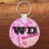 Benutzerdefiniertes Ball-Design für den Netball-Pl Schlüsselanhänger (Vorderseite)