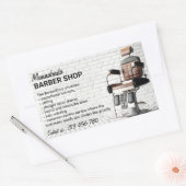 Benutzerdefiniertes Barbier-Logo Benutzerdefiniert Rechteckiger Aufkleber (Umschlag)