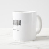 Benutzerdefiniertes Barcode-Textdesign Jumbo-Tasse (Vorderseite Rechts)