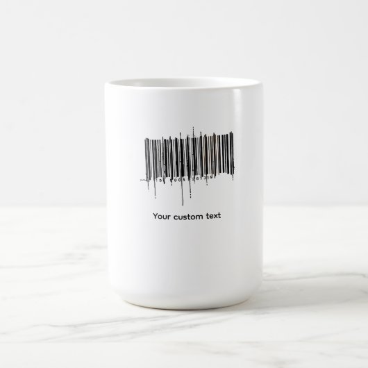 Benutzerdefiniertes Barcode-Textdesign Kaffeetasse (Mittel)