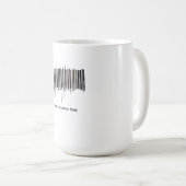 Benutzerdefiniertes Barcode-Textdesign Kaffeetasse (VorderseiteRechts)