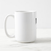 Benutzerdefiniertes Barcode-Textdesign Kaffeetasse (Links)