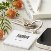 Benutzerdefiniertes Barcode-Textdesign Schlüsselanhänger (Vorderseite rechts)