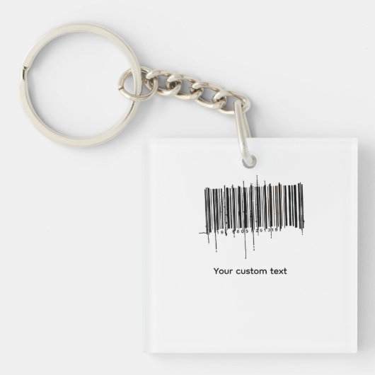 Benutzerdefiniertes Barcode-Textdesign Schlüsselanhänger (Vorderseite)