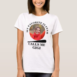 Benutzerdefiniertes Baseball-Foto mein Lieblings-B T-Shirt