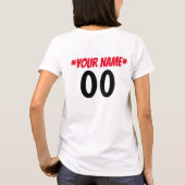 Benutzerdefiniertes Baseball-Mama-Personalisiert-T T-Shirt (Rückseite)