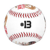 Benutzerdefiniertes Baseball-Mama-Photo-Name Baseball (Rückseite)