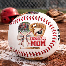 Benutzerdefiniertes Baseball-Mama-Photo-Name